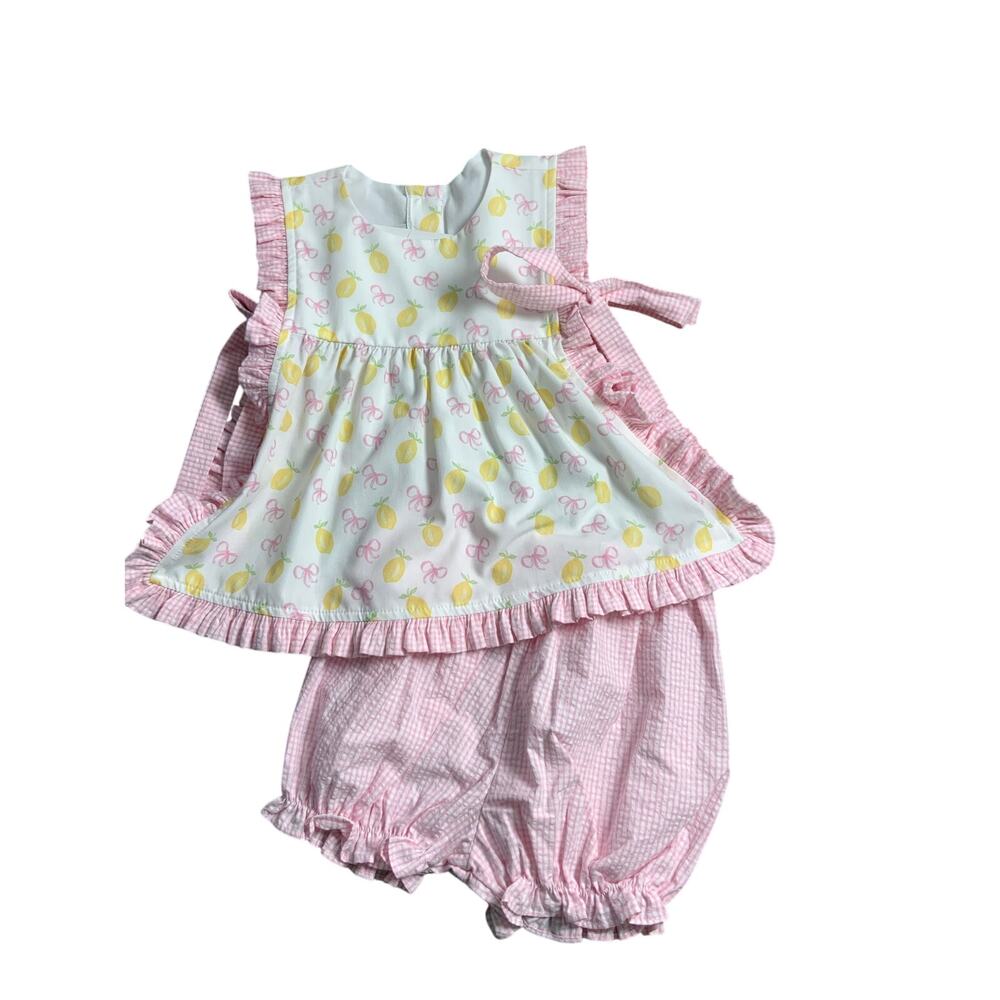 James & Lottie Abigail Bloomer/Banded Short Set - Squeeze The Day NWT‎ 24mo